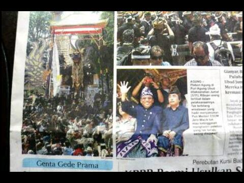 nyomandipi's tweet photo. @WacikJero foto Pak Menteri di hlm satu Bali Tribun sabtu, 2 nov. http://t.co/AwoKKnPOE0