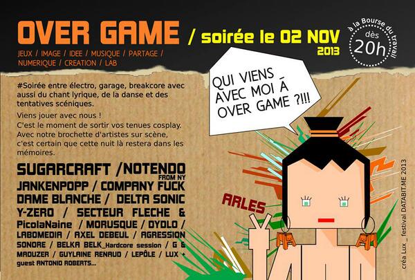 #Soirée de clôture OVERGAME dès 20H @laBourseduTravail entre #electro #garage #breakcore avec #chant #lyrique #danse