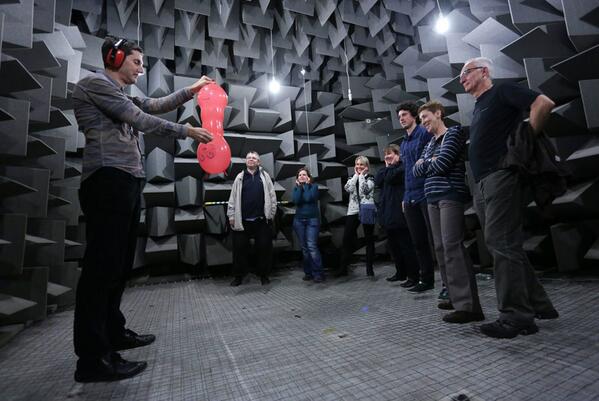 Bursting a balloon in the anechoic chamber