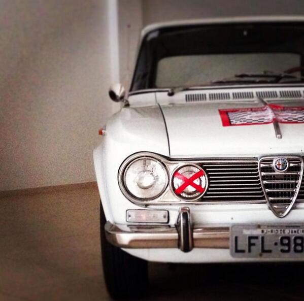 CandSCmagazine's tweet photo. Reader pic of the day: a moody shot of Henrique De Resende Mendonça's ’67 Giulia Super on a recent rally in Brazil http://t.co/5gsZtPR0dB