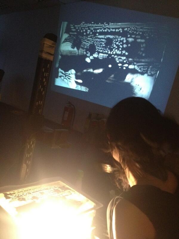 iamamyjanerose's tweet photo. rehearsing for Finding Frank with the lightbox projections.. @YardTheatre http://t.co/v5Hel7YK0H