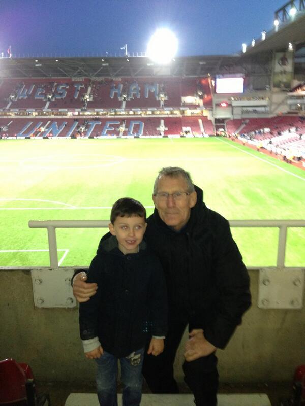 fieldmouse01's tweet photo. Three generations over the hammers today #lovemyfamily http://t.co/s2kJKa8UfY
