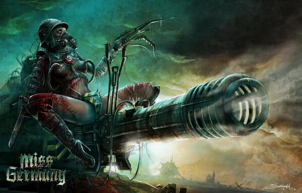 FrankenArmy's tweet photo. The amazing @SarinaReilingh delivers her zombot-inspired Miss Germany! Check this fan art out - and prepare to drool! http://t.co/exQ3hKjxI7