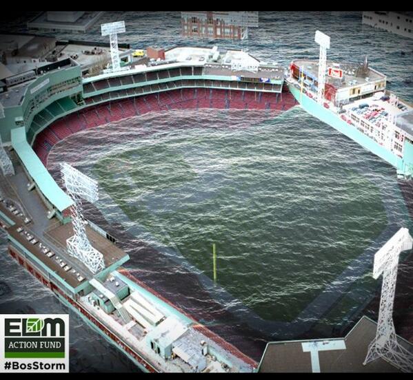 MichaelHussey11's tweet photo. An image of what Fenway could be looking like in the near future if climate change isnt responded to #semesterofslr http://t.co/Q0lVaFYSa4