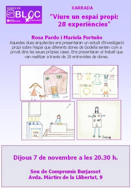 #7N #Burjassot xerrada "Viure un espai propi: 28 experiències" Organitza <a href="/DonesEnBLOC/">DonesenBLOC</a> #Burjassot cc <a href="/CompromisBurja/">Compromís Burjassot</a>