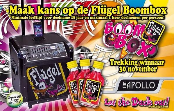 apollohelden's tweet photo. Laat je vanavond verleiden door @Mistr__T's Dancing Angels en maak de hele maand november kans op de Flügel Boombox! http://t.co/TUykDv7Smt