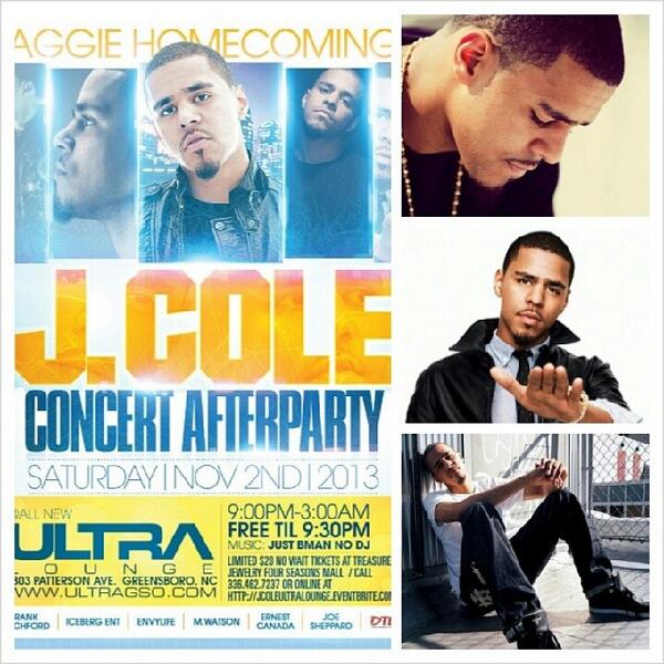 UltraLoungeGSO's tweet photo. TONITE! WE GOT THE CITY ON FIYA FOR THE #GHOE JCOLE AFTERPARTY @UltraLoungeGSO http://t.co/vXOQDP6isn