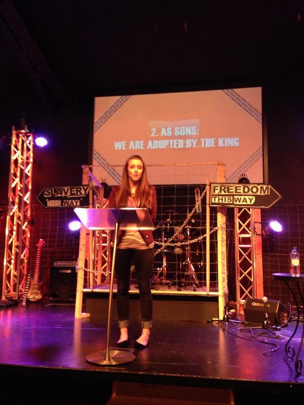 Patrickj_booth's tweet photo. Rosie Afolabi preaching up a storm in #openarms. http://t.co/fhxwJCwN3n