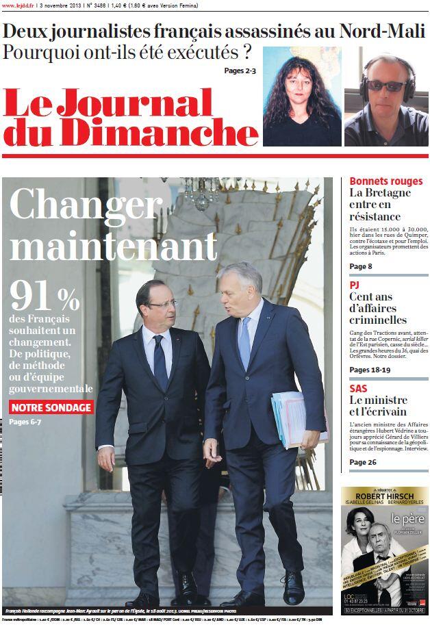Le JDD on Twitter "Enquête sur les journalistes de RFI tués, sondage