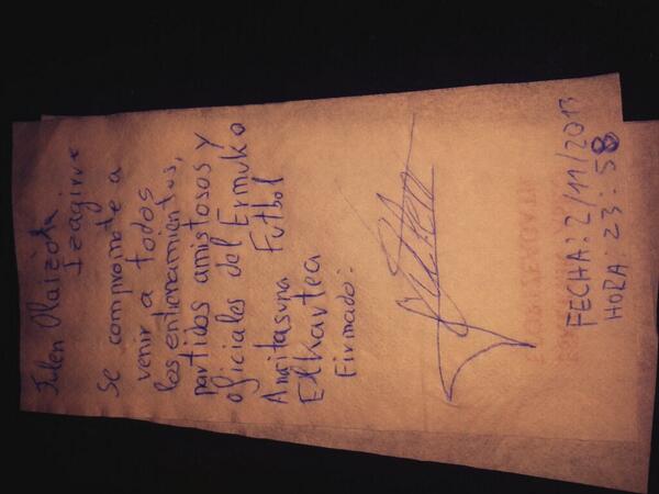 <a href="/JulenOlaizola/">Julen Olaizola</a> <a href="/anaitasuna/">E. ANAITASUNA F.K.E.</a> Futbol Taldeko kontratua sinatzen @Earl_hc