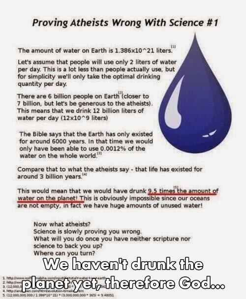 Serf_'s tweet photo. Proving Atheists wrong with science.

Seems legit http://t.co/yYsnuDvlp6