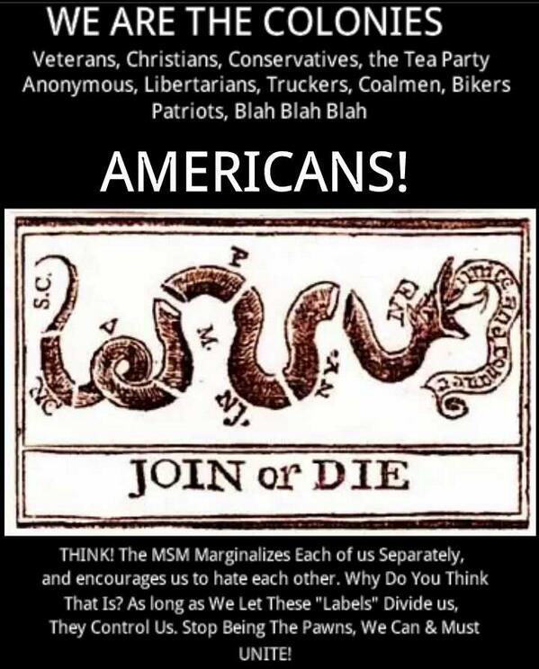 #WakeUp America...
Set aside your trivial differences &amp; UNITE
We Will Not Win Without Each Other
#ImpeachObama