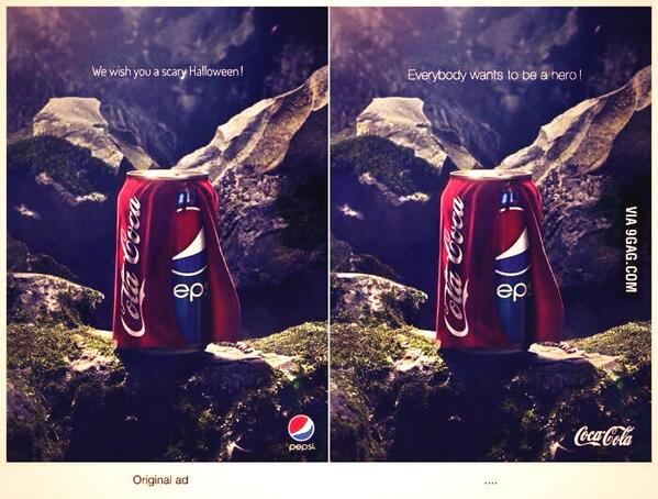 Julien Chièze on X: "Quand Coca-Cola répond à la provoc de Pepsi...  http://t.co/idi8qR7R9H" / X