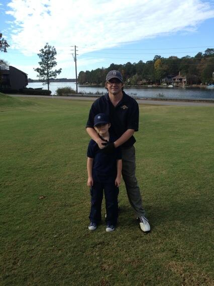 Me and my boy playing golf at pinehurst.
