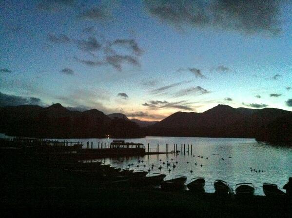 Last of the light at #DerwentWater #Lakedistrict #Cumbria