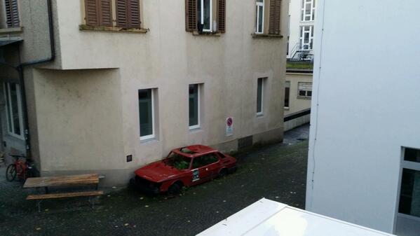 A view from my dressing room tonight. Swiss Green Party is going strong...