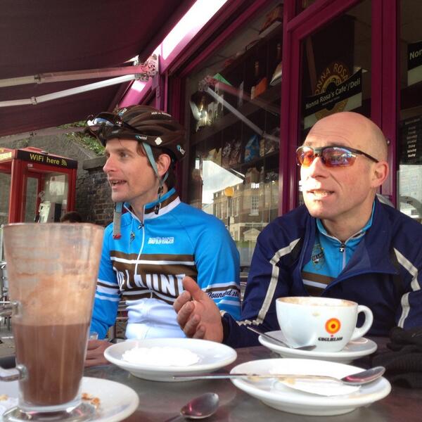 DeLauneCC's tweet photo. And post ride cappuccinos, sustenance for getting home. Fab ride today with @elitecyclinguk Totally loved it! http://t.co/bz9NJuYDNz