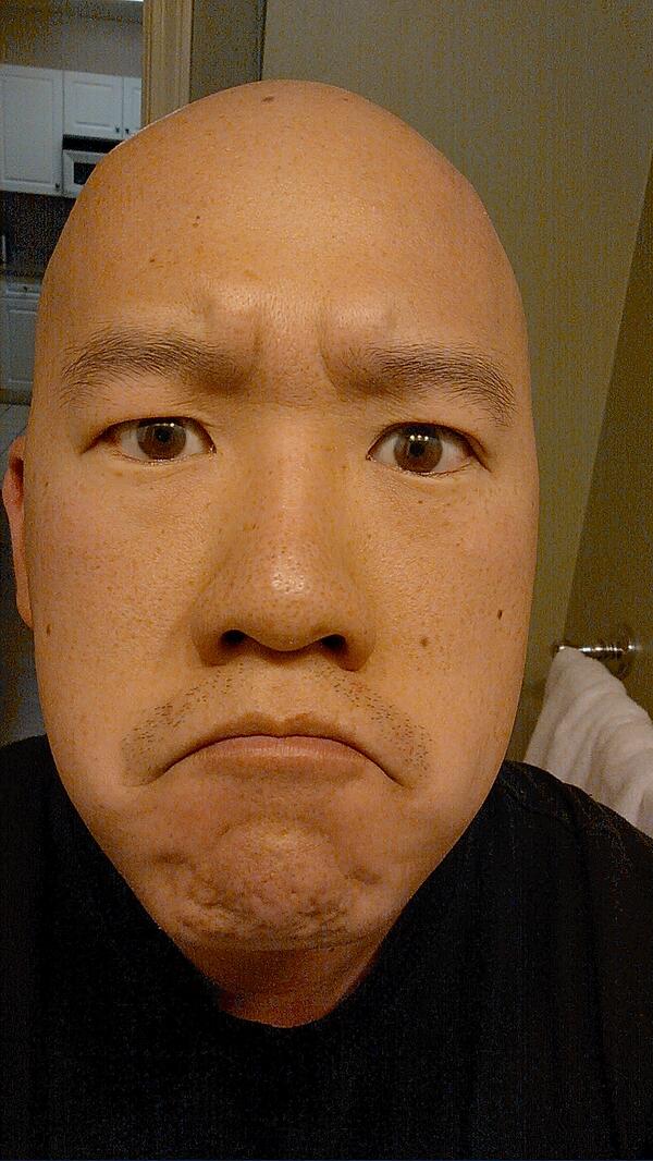 beeeshih's tweet photo. If Bruce Willis and Jet Li had a kid, and he ended up on to catch a predator, this is what he'd look like #Movember http://t.co/Kc0rCF9Ptc