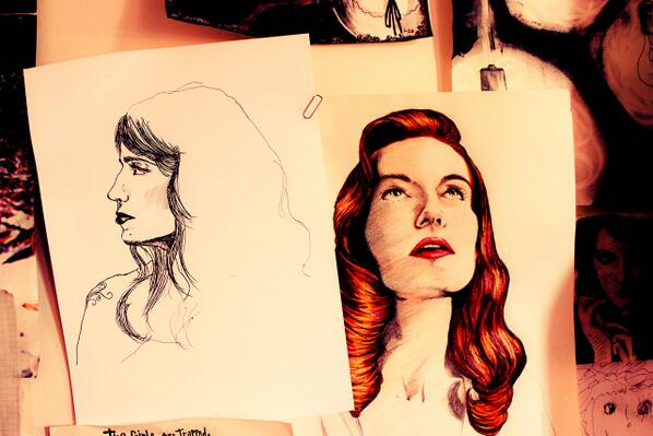 TheFloseum's tweet photo. “@flooncanvas: Two amazing portraits of @flo_tweet drawn by Sera! http://t.co/dtdGNdccqS”