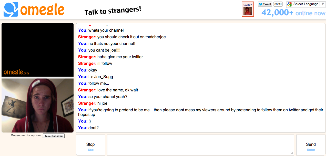 Guys.. if it's me on omegle I'll always show my face.. 