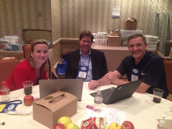 jenniferwarawa's tweet image. It&apos;s #solutions13 keynote rehearsal time with @RPJohnston and @DougSleeter. Awesome content - get ready!
