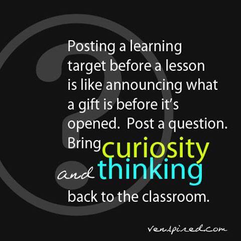 jillsiefken's tweet photo. Good reminder! How can you have true inquiry when you tell kids what they are going to know? #plaea #edchat http://t.co/ufn9bkqaay