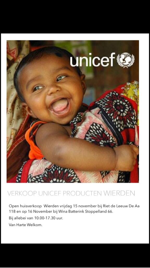 Ook in Wierden mogelijkheden voor verkoop van Unicefproducten: