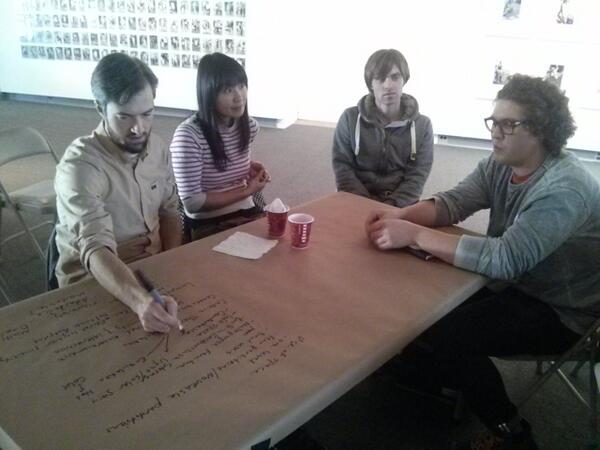 museumofvan's tweet image. #designsunday huddles: Hard at work on designing for happy homes:
