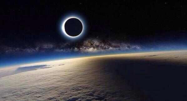 EvanKirstel's tweet image. Solar Eclipse from the International Space Station