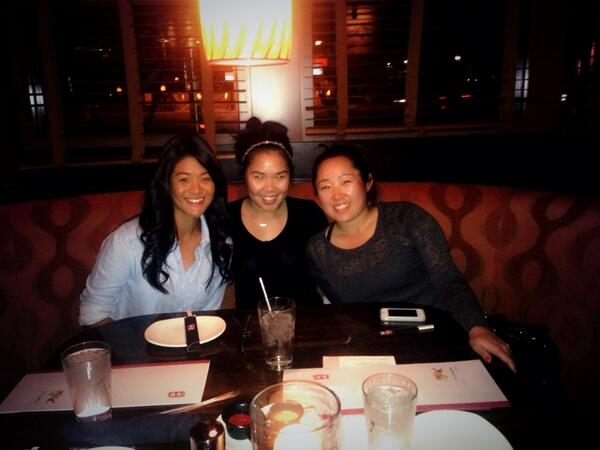 CSumedhatip's tweet photo. @JennieLeeGolf @EstherChoe7 TY for the laughs &amp; group hug moments! I've missed you both! #foodcoma #longoverdue http://t.co/xOCPF3keRb