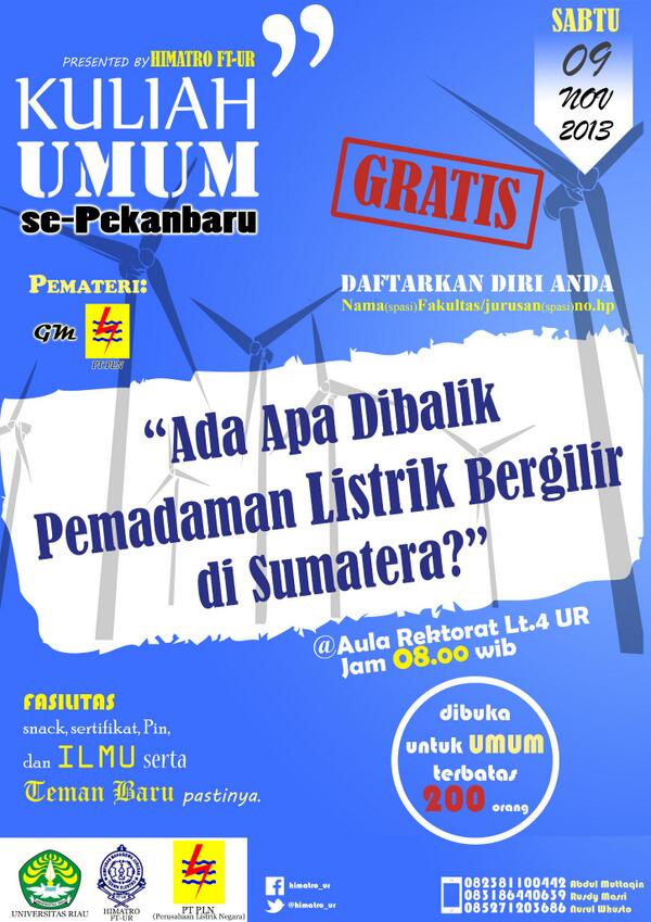 Ikuti ! Kuliah Umum by @HIMATRO_UR Free ! Join NOW ! Tempat Terbatas ! cc : <a href="/FKHMEI_III/">FKHMEI Wil. III</a>