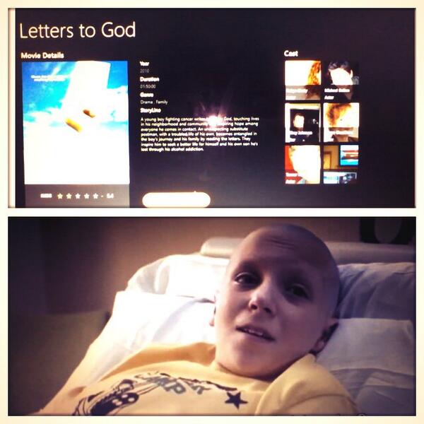 julz_downie's tweet photo. #NowWatching : letters to God ♡ very inspiring story... http://t.co/m2q3myFMtI
