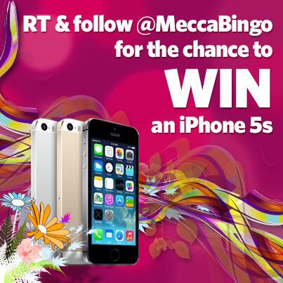 MeccaBingo's tweet photo. #RTandfollow for a chance to #WIN an iPhone 5s to celebrate our new iPhone app http://t.co/2Nsje5cj3Z Ends 02/12. http://t.co/pbu4gFQ7Wf