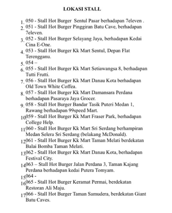 hot_burger's tweet photo. Separuh dr lokasi @hot_burger yg smpt dsnaraikan tggu info penuh lokasi KL &amp; SEL @fizoomar @rizal5115 @asrijanggutrc8 http://t.co/Dp4hs9pHwh