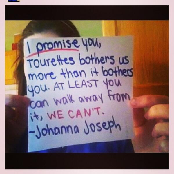 TSfocus's tweet photo. "At least you can walk away from it, we can't .." #Tourette http://t.co/T0Hn4wR1jZ