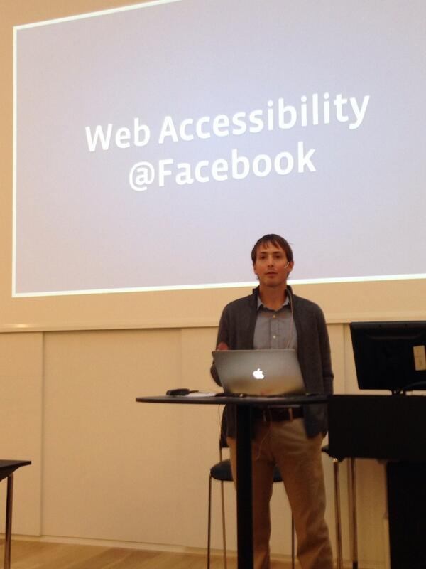 Jeff Wieland from Facebook Web Accessibility Team speaks @KS #ui #ux #coreinfrastructure #webaccessibility