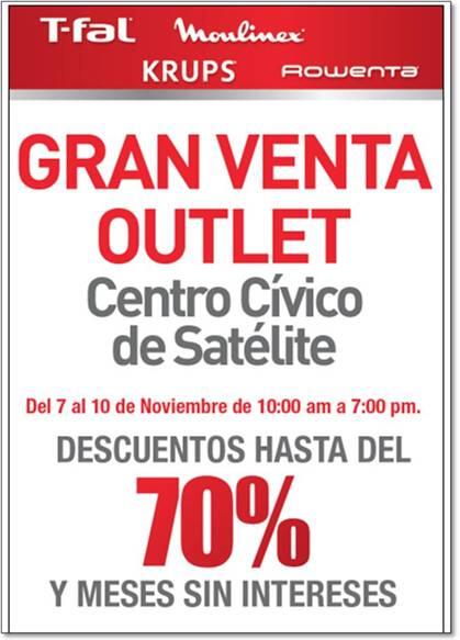 ColonosSatelite's tweet photo. Venta Outlet TFAL, en Centro Cívico, los esperamos del 7 al 10 de noviembre de 10 am a 19 pm, Favor de compartir. http://t.co/fJGocW4hT4