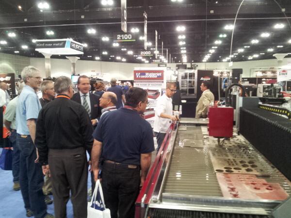CaltecUSA's tweet photo. Our Waterjet getting plenty of attention at Westec :) http://t.co/YdWZO0a0QI