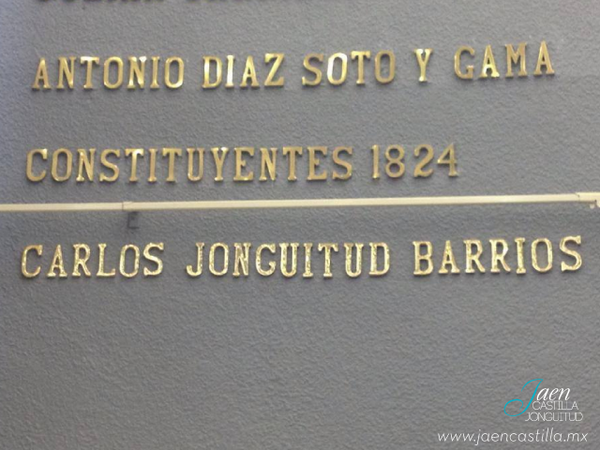 Así queda el nombre de mi abuelo #CarlosJonguitudBarrios en el Muro de Honor del #CongresoSLP. #SLP #JuntosPorSanLuis