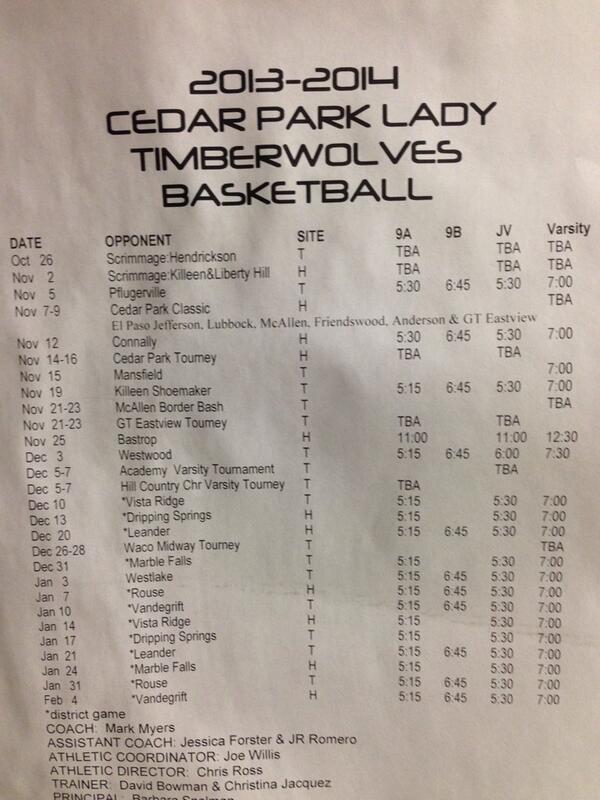 CPGBB's tweet photo. CP girls basketball schedule! Come see our team go to work, along with our new additions. #CPGB4Life #CPGBB http://t.co/kQmB72fGKc