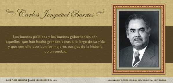 Sus palabras se convirtieron en guía para muchos y un ejemplo a seguir. #SLP    #CarlosJonguitudBarrios