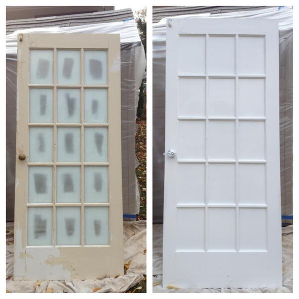 housepaintersTN's tweet photo. Turning old French doors into new French doors! http://t.co/uBWZ5ScQA0