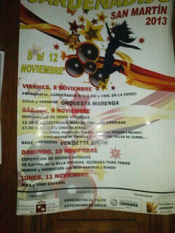 itael2's tweet image. Fiestas de san martin (Cardeñadijo) 2013.
Viernes y sábado gran verbena. Y el domingo a comer alubias gratis.