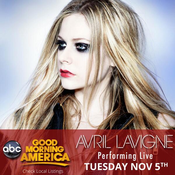 Check your local listings &amp; see <a href="/AvrilLavigne/">Avril Lavigne</a> perform #LetMeGo TOMORROW on <a href="/GMA/">Good Morning America</a> celebrate the #AvrilLavigne release!