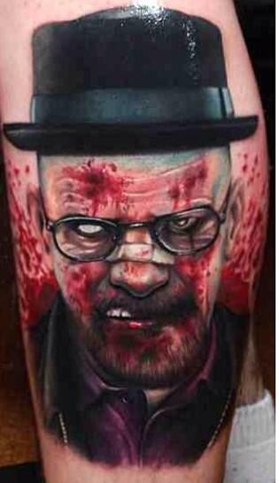 DailyTattooPics's tweet photo. Zombie Walter White http://t.co/qmNjBtBaGU