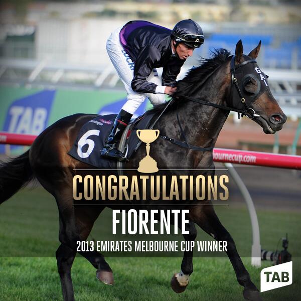Congratulations to Gai Waterhouse, Damian Oliver &amp; all the connections of Fiorente who has won the 2013 #MelbourneCup