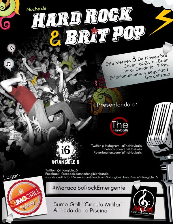 M4MProductions's tweet photo. @SumoGrill @CircuMilMcbo @culturaZOOM @TheHayballs @Intangible_6 #MaracaiboRockEmergente http://t.co/iQS9lJZzgw