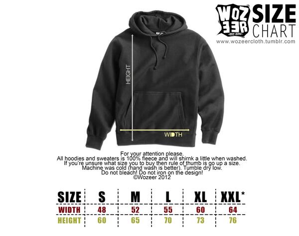 FIT YOUR HOODIES/JACKETS SIZE HERE! ALL SIZE IN CENTIMETERS.