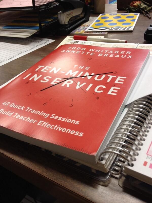ErinGrayNation's tweet photo. @ToddWhitaker  presenting "Your Favorite Teacher" at faculty meeting this afternoon. Any tips or advice? http://t.co/aymcXXBnVy