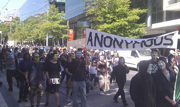 #Anonymous #MillionMaskMarch Melbourne Australia #MMM <a href="/AuAnon/">Adam Bennett</a>